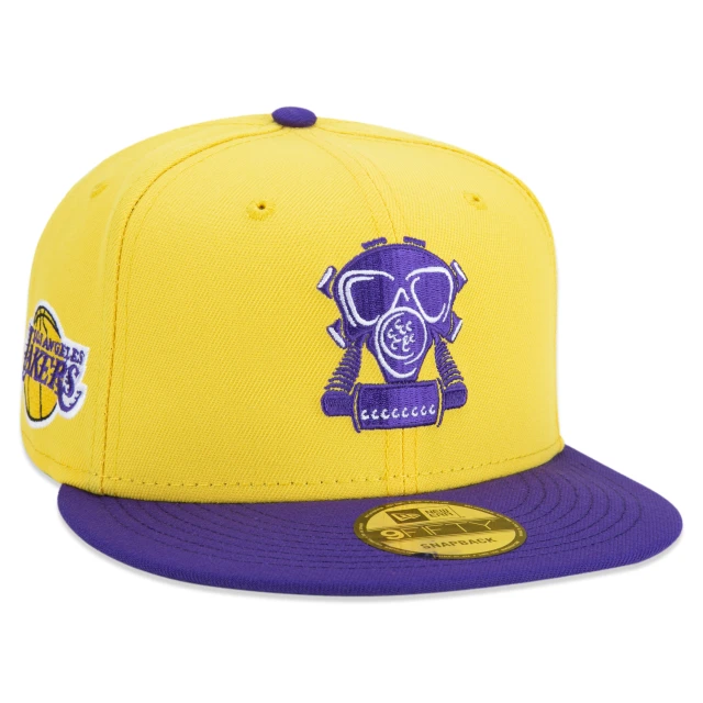 Boné 9FIFTY Los Angeles Lakers NBA Compound Aba Reta Amarelo