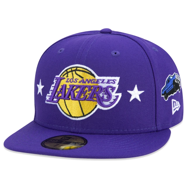 Boné 59FIFTY Los Angeles Lakers City Transit Aba Reta Roxo
