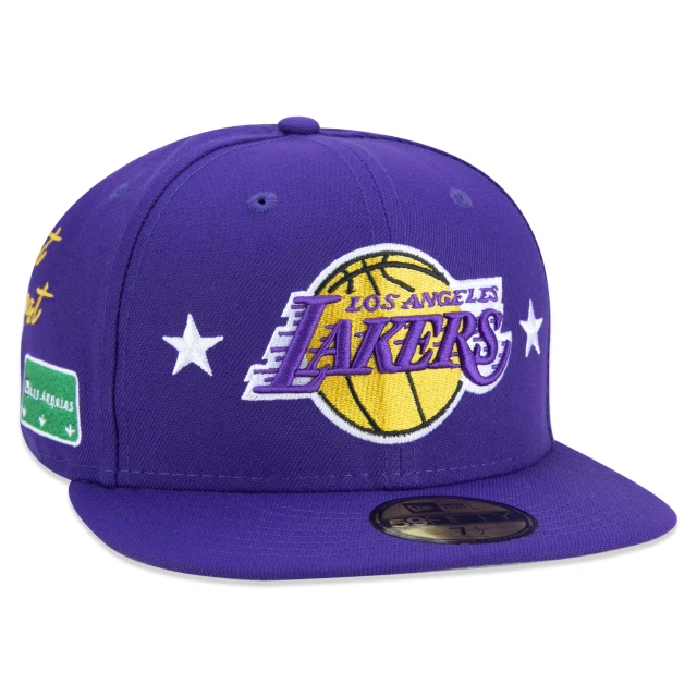 Boné 59FIFTY Los Angeles Lakers City Transit Aba Reta Roxo