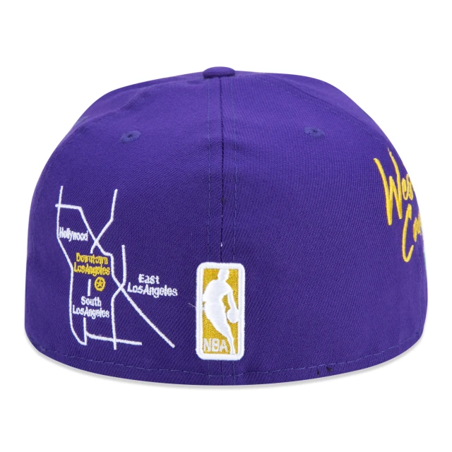 Boné 59FIFTY Los Angeles Lakers City Transit Aba Reta Roxo