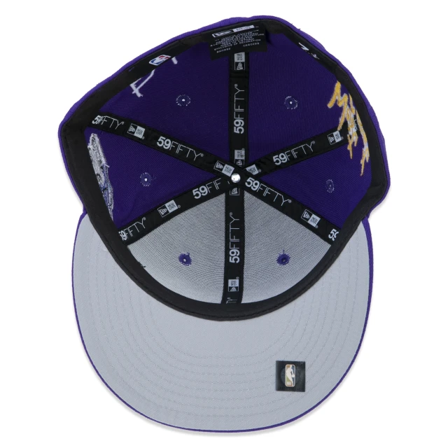 Boné 59FIFTY Los Angeles Lakers City Transit Aba Reta Roxo