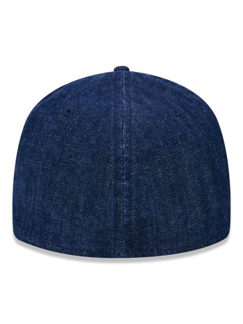 Boné 59FIFTY Aba Reta Fechado NBA Golden State Warriors Denim Applique