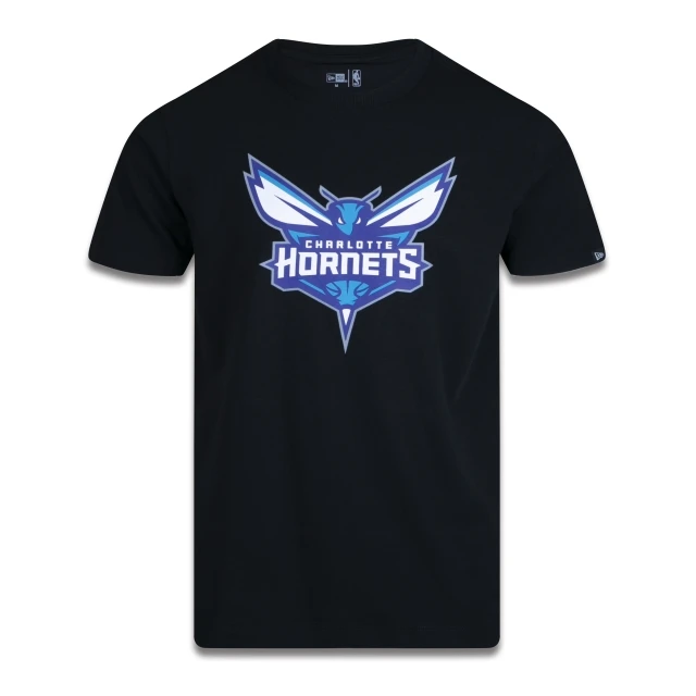 Camiseta Plus Size Regular Manga Curta Charlotte Hornets Logo