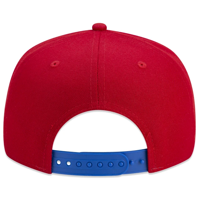 Boné 9FORTY A-Frame Snapback NBA Philadelphia 76Ers Core Aba Curva Vermelho