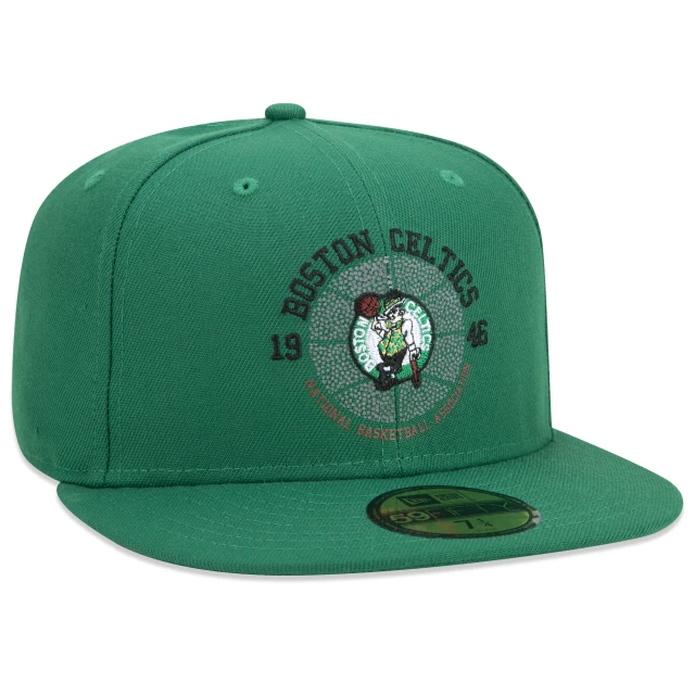 Boné 59FIFTY NBA Boston Celtics Core Aba Reta Verde