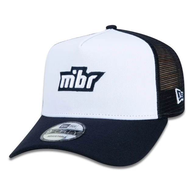 Boné 9FORTY A-Frame Trucker MiBR Made In Brazil Snapback Aba Curva Preto E Branco