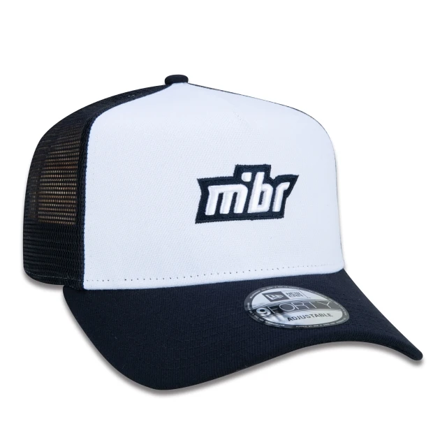 Boné 9FORTY A-Frame Trucker MiBR Made In Brazil Snapback Aba Curva Preto E Branco