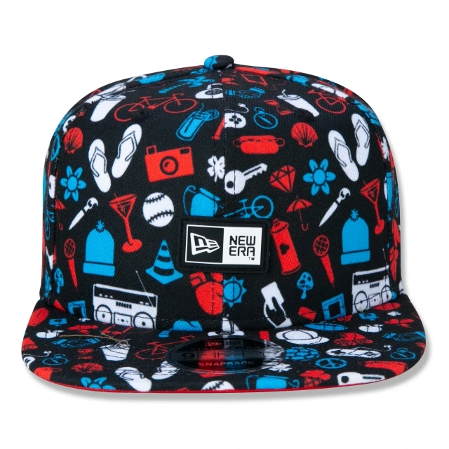 Boné 9FIFTY High Crown Snapback Aba Reta Logo Box Core