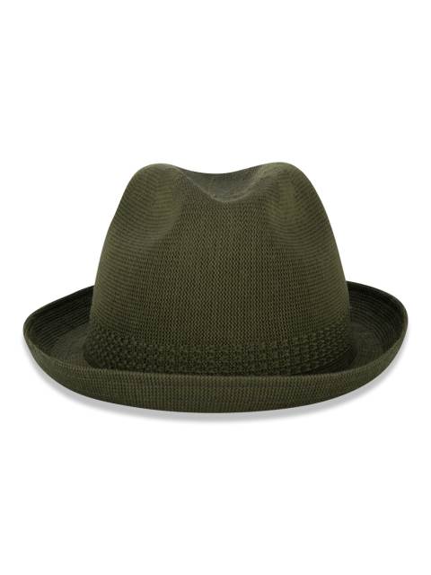 Chapéu Fedora Flag Metal Verde Musgo