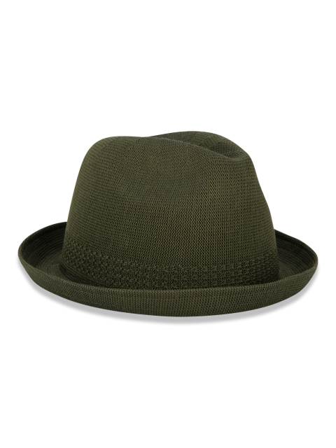 Chapéu Fedora Flag Metal Verde Musgo