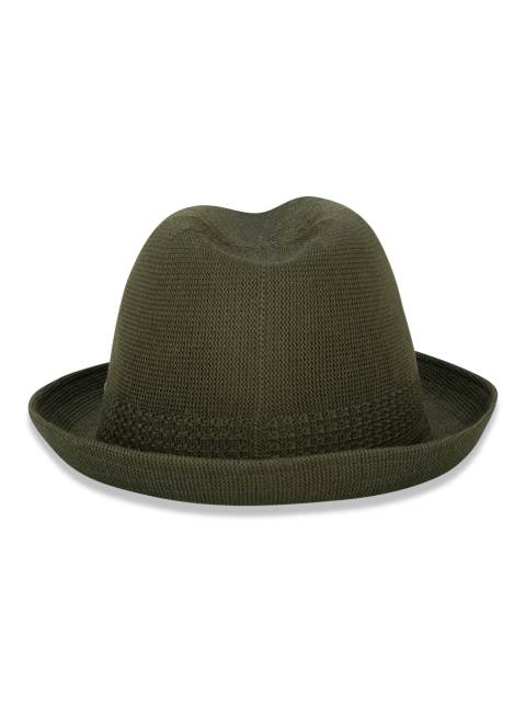 Chapéu Fedora Flag Metal Verde Musgo