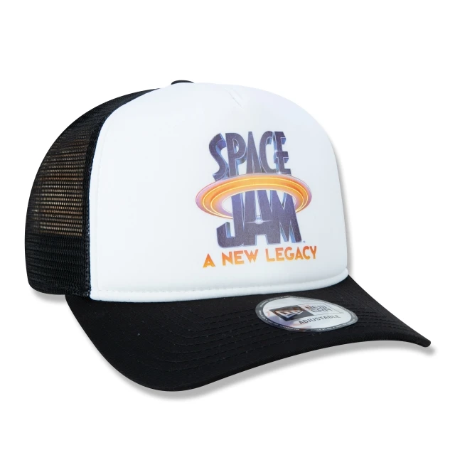 Boné 9FORTY Trucker A-Frame Logo Space Jam Tune Squad Branco Aba Curva