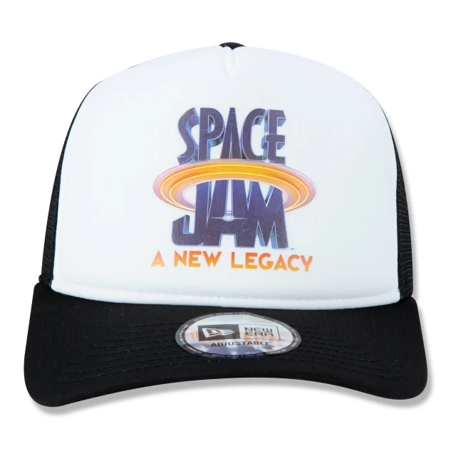 Boné 9FORTY Trucker A-Frame Logo Space Jam Tune Squad Branco Aba Curva