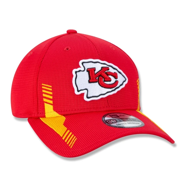 Boné 39THIRTY Kansas City Chiefs Sideline Cold Weather Aba Curva Vermelho