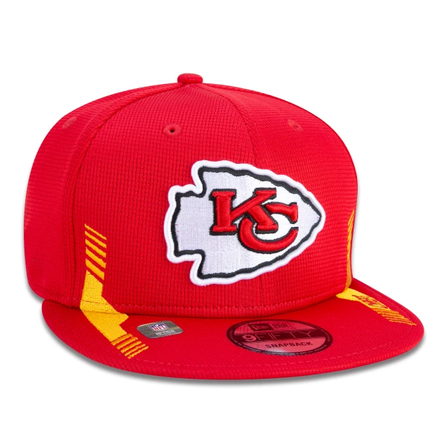 Boné 9FIFTY Kansas City Chiefs Sideline Cold Weather Aba Reta Vermelho