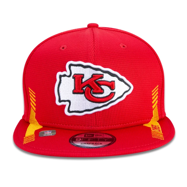 Boné 9FIFTY Kansas City Chiefs Sideline Cold Weather Aba Reta Vermelho