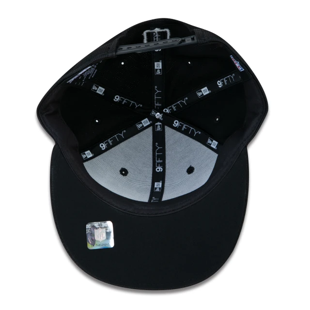 Boné 9FIFTY Las Vegas Raiders Sideline Cold Weather Aba Reta Preto