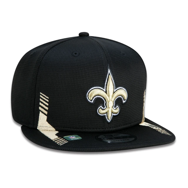Boné 9FIFTY New Orleans Saints Sideline Cold Weather Aba Reta Preto