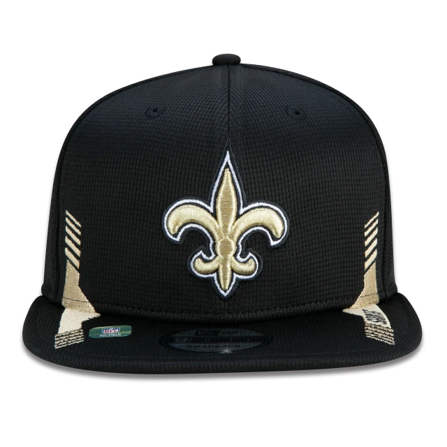 Boné 9FIFTY New Orleans Saints Sideline Cold Weather Aba Reta Preto
