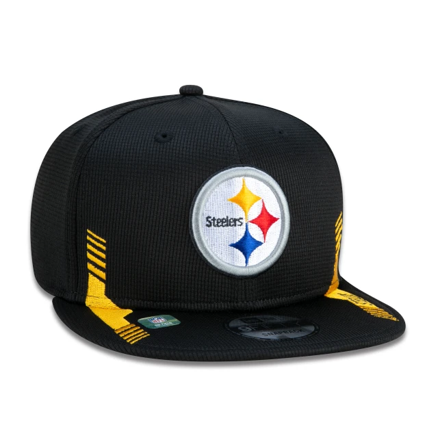 Boné 9FIFTY Pittsburgh Steelers Sideline Cold Weather Aba Reta Preto