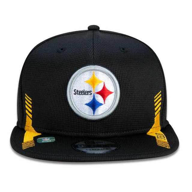 Boné 9FIFTY Pittsburgh Steelers Sideline Cold Weather Aba Reta Preto
