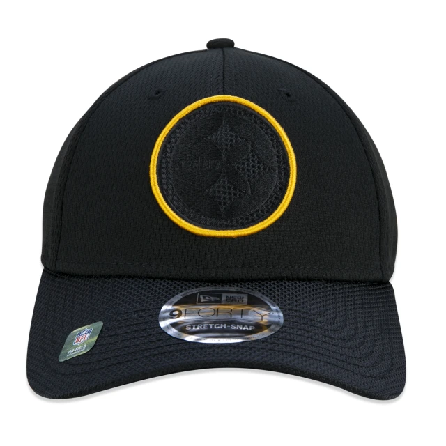 Boné 9FORTY Stretch Snap Pittsburgh Steelers Sideline Cold Weather Preto