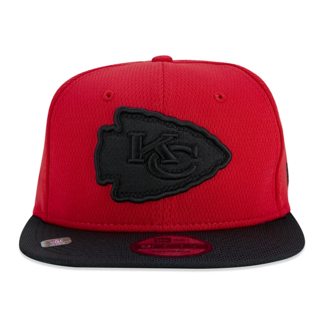 Boné 9FIFTY Kansas City Chiefs Sideline Cold Weather Aba Reta Preto