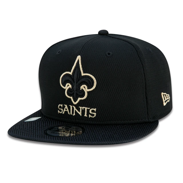 Boné 9FIFTY New Orleans Saints Sideline Cold Weather Aba Reta Preto
