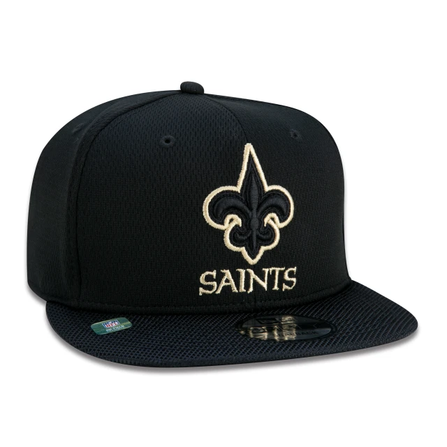 Boné 9FIFTY New Orleans Saints Sideline Cold Weather Aba Reta Preto