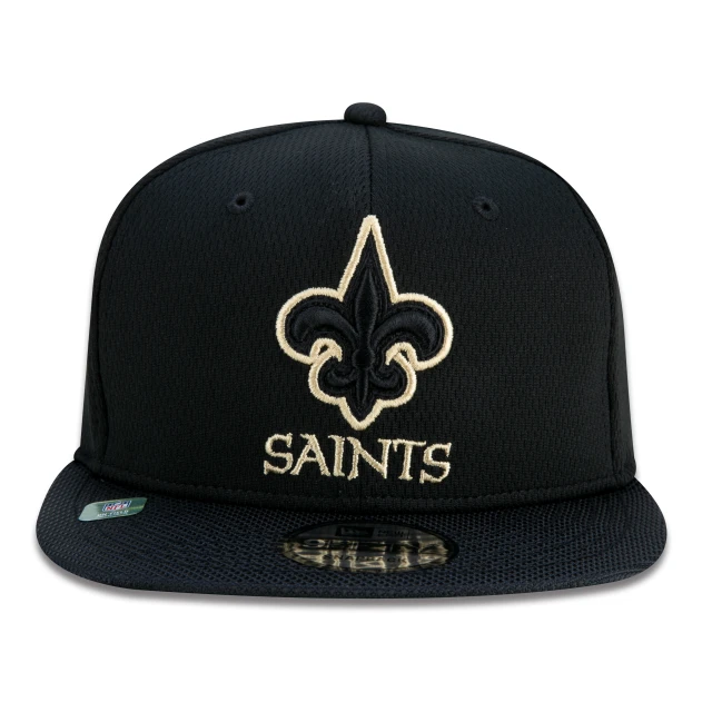 Boné 9FIFTY New Orleans Saints Sideline Cold Weather Aba Reta Preto