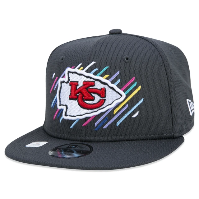 Boné Infantil 9FIFTY Kansas City Chiefs Crucial Catch Aba Reta Preto