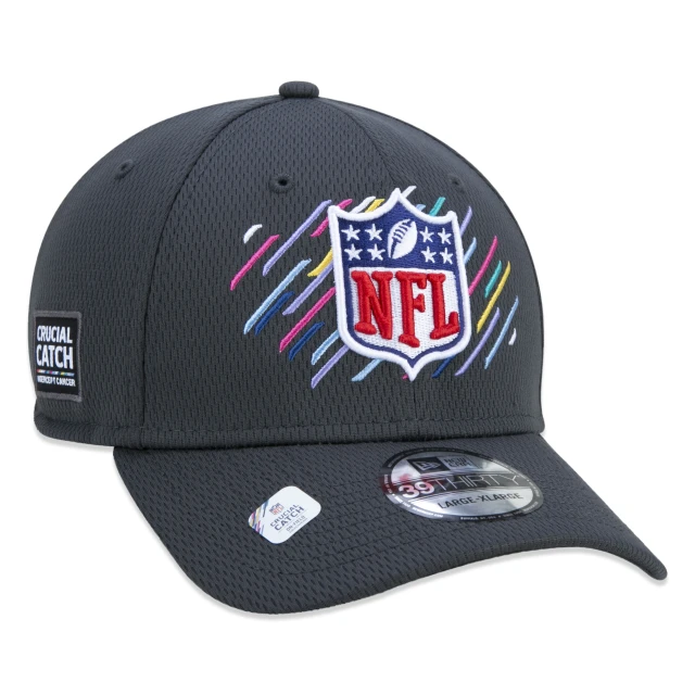 Boné 39THIRTY NFL Official Logo Crucial Catch Aba Curva Preto
