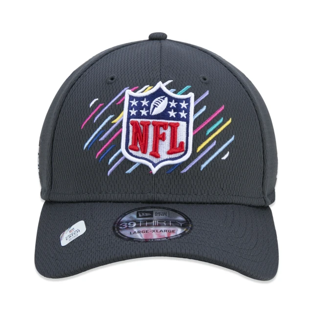 Boné 39THIRTY NFL Official Logo Crucial Catch Aba Curva Preto