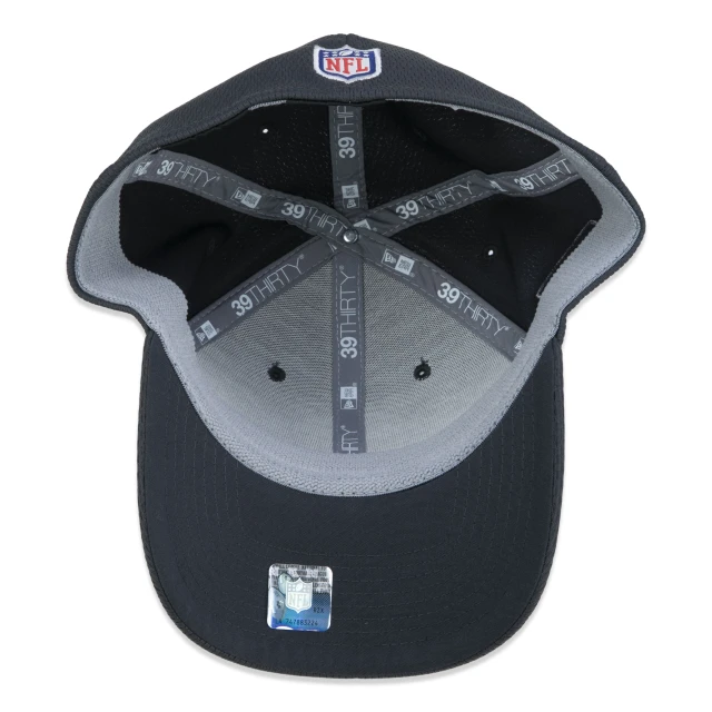 Boné 39THIRTY NFL Official Logo Crucial Catch Aba Curva Preto