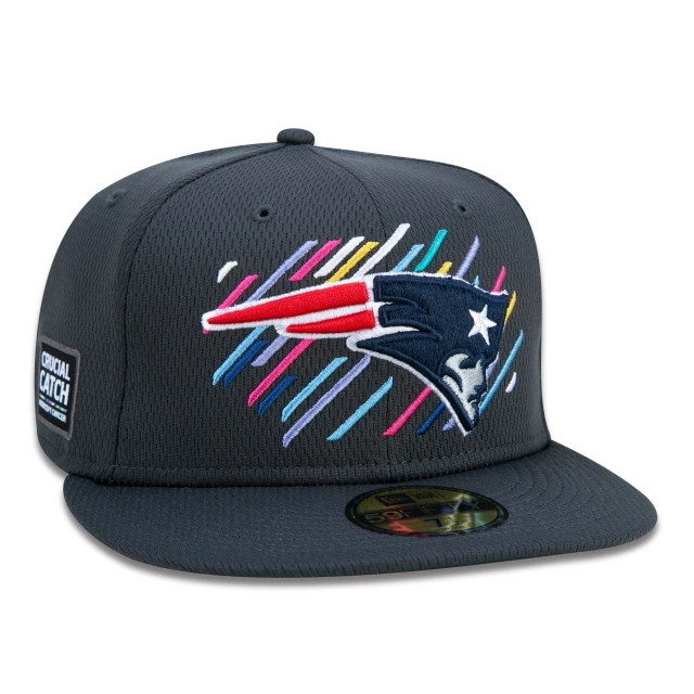 Boné 59FIFTY New England Patriots Crucial Catch Aba Reta Preto