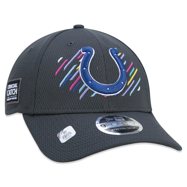 Boné 9FORTY Stretch Snap Indianapolis Colts Crucial Catch Aba Curva Preto