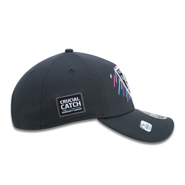 Boné 9FORTY Stretch Snap Las Vegas Raiders Crucial Catch Aba Curva Preto