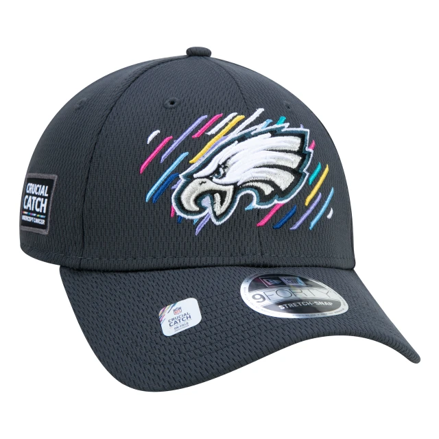 Boné 9FORTY Stretch Snap Philadelphia Eagles Crucial Catch Aba Curva Preto