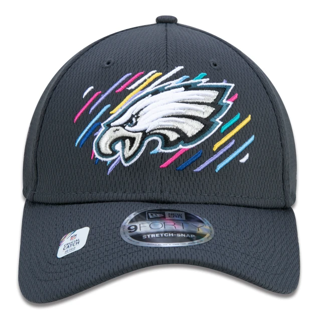 Boné 9FORTY Stretch Snap Philadelphia Eagles Crucial Catch Aba Curva Preto