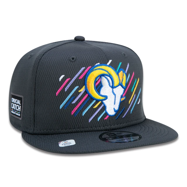 Boné 9FIFTY Los Angeles Rams Crucial Catch Aba Reta Preto