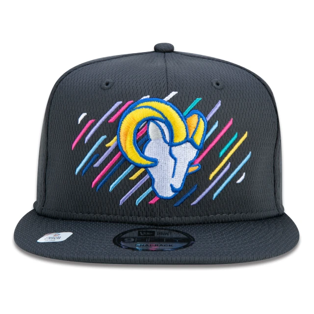 Boné 9FIFTY Los Angeles Rams Crucial Catch Aba Reta Preto