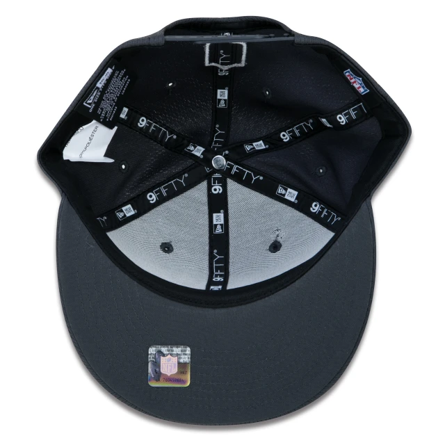 Boné 9FIFTY NFL Official Logo Crucial Catch Aba Reta Preto