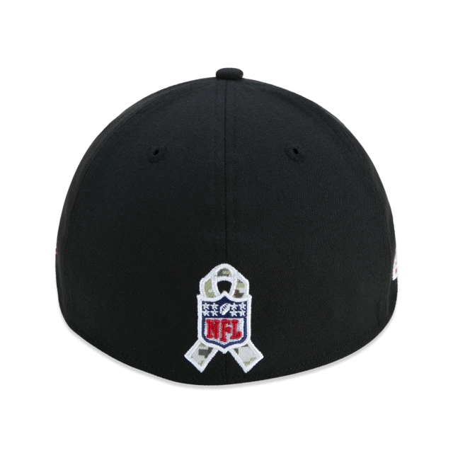 Boné 39THIRTY Stretch Fit Kansas City Chiefs Salute To Service NFL Fechado Aba Curva Preto