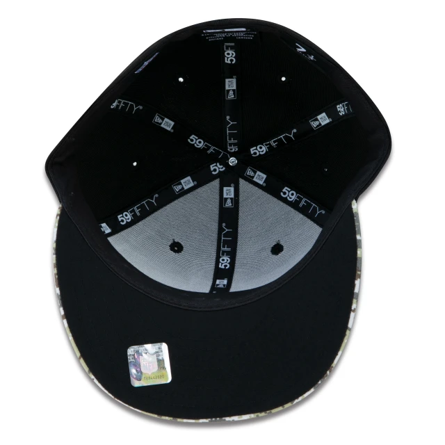 Boné 59FIFTY Green Bay Packers Salute To Service NFL Fitted Aba Reta Preto