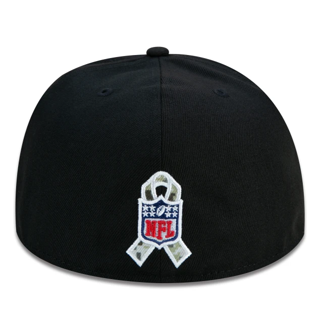 Boné 59FIFTY Tampa Bay Buccaneers Salute To Service NFL Fitted Aba Reta Preto