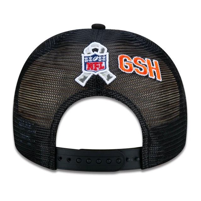 Boné 9FIFTY Trucker Chicago Bears Salute To Service NFL Snapback Aba Reta Preto