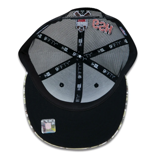 Boné 9FIFTY Trucker Chicago Bears Salute To Service NFL Snapback Aba Reta Preto