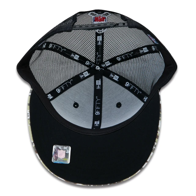 Boné 9FIFTY Trucker Cleveland Browns Salute To Service NFL Snapback Aba Reta Preto