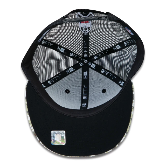 Boné 9FIFTY Trucker Detroit Lions Salute To Service NFL Snapback Aba Reta Preto