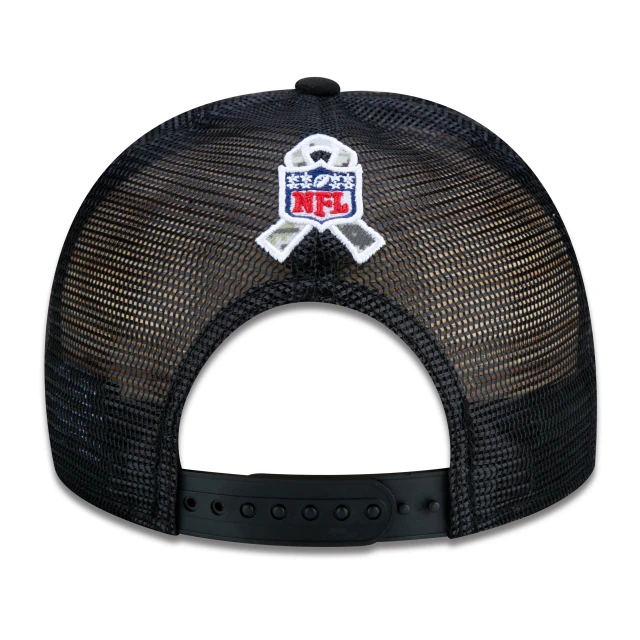 Boné 9FIFTY Trucker New York Giants Salute To Service NFL Snapback Aba Reta Preto